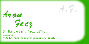 aron fecz business card